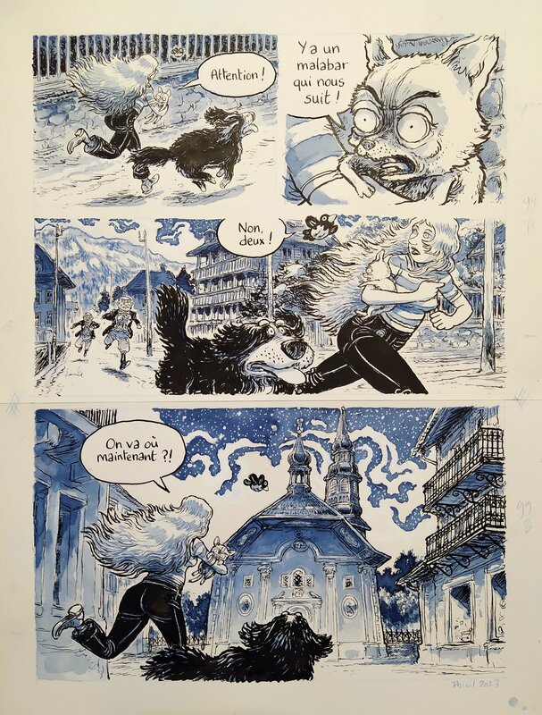 Phicil, Les Fantômes du Mont-Blanc p98 - Planche originale