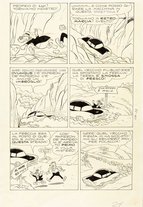 Romano Scarpa, Zio Paperone e il segreto di Villa Mistero, pag.21 - Planche originale