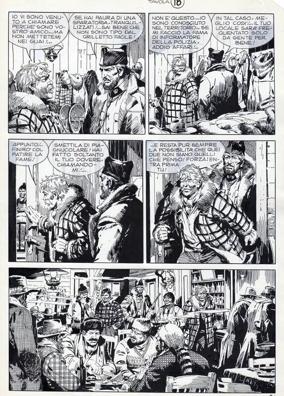 Miguel Angel Repetto, Tex n° 544 - Intrigo nel Klondike planche 18 (Bonelli) - Planche originale