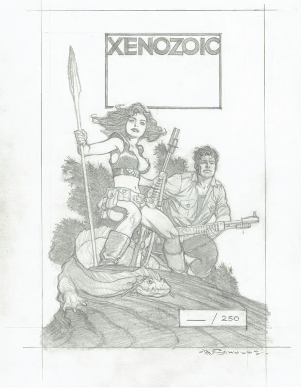 Mark Schultz, Xenozoic Book Plate Prelim - Original Illustration
