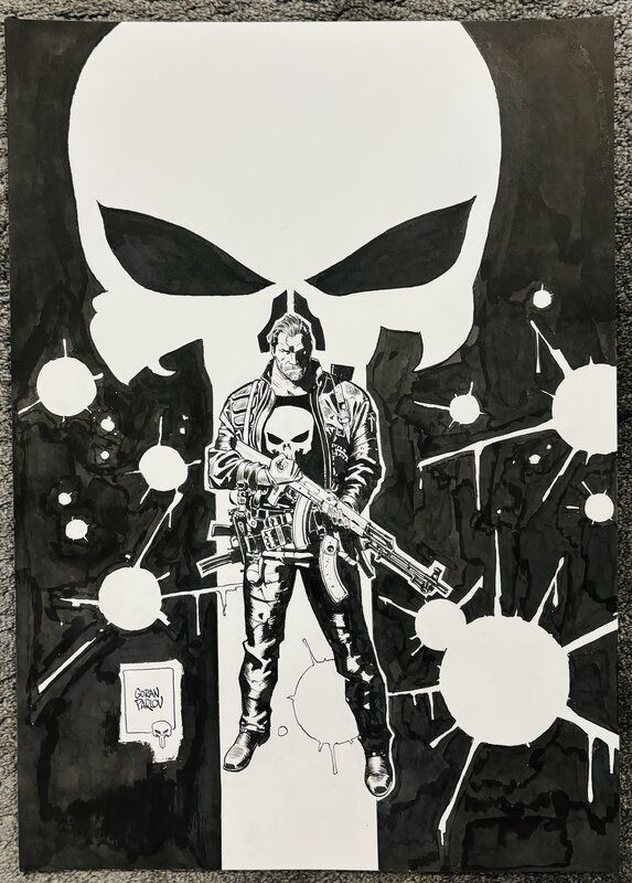 Goran Parlov, Punisher MAX #1 cover for Croatian edition - Couverture originale