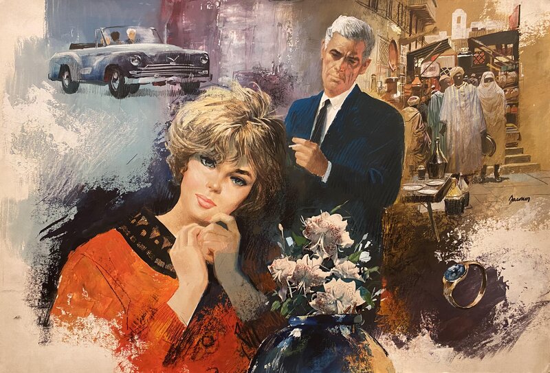 En vente - Carlo Jacono - Brillanti nella sabbia - Illustration originale