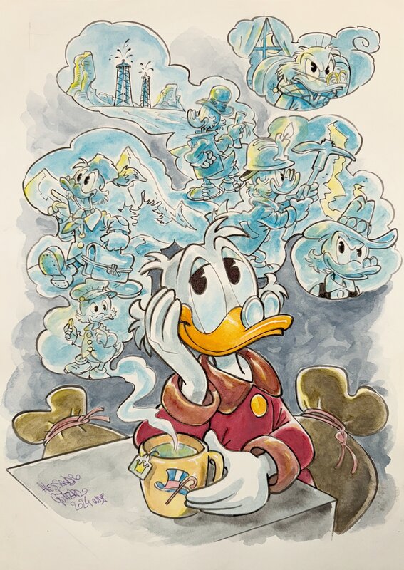Alessandro Gottardo, Carl Barks, Don Rosa, Picsou - La douce tisane des souvenirs - Original Illustration