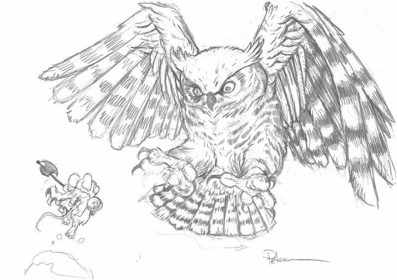 David Petersen, Mouseguard Commission Pencils - Illustration originale