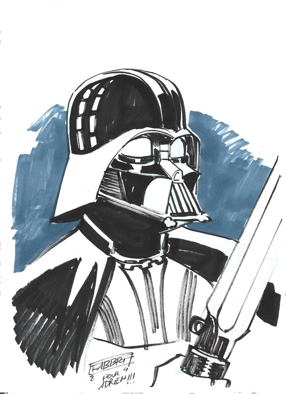 Dédicace Dark Vador par Davide Fabbri - Dédicace
