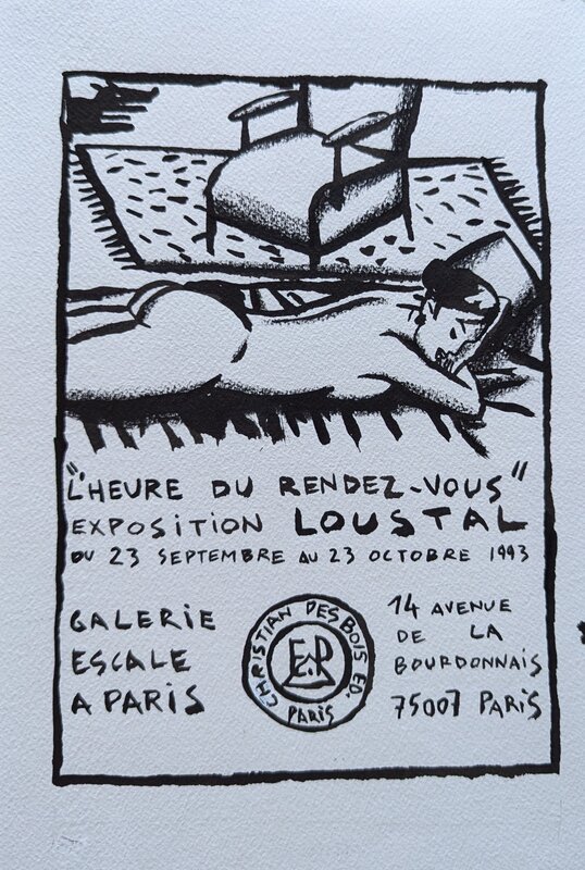 Loustal, L'heure du rendez-vous - Original Illustration