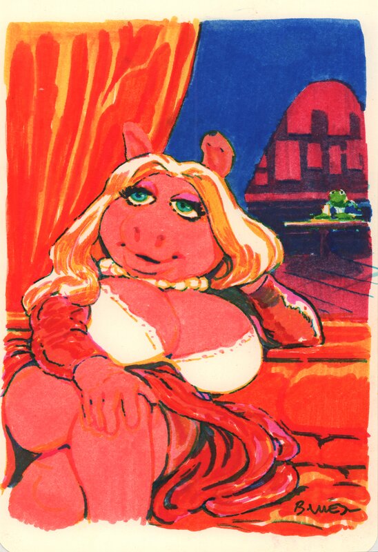 En vente - Miss Piggy-8 par Bastien Vivès - Illustration originale