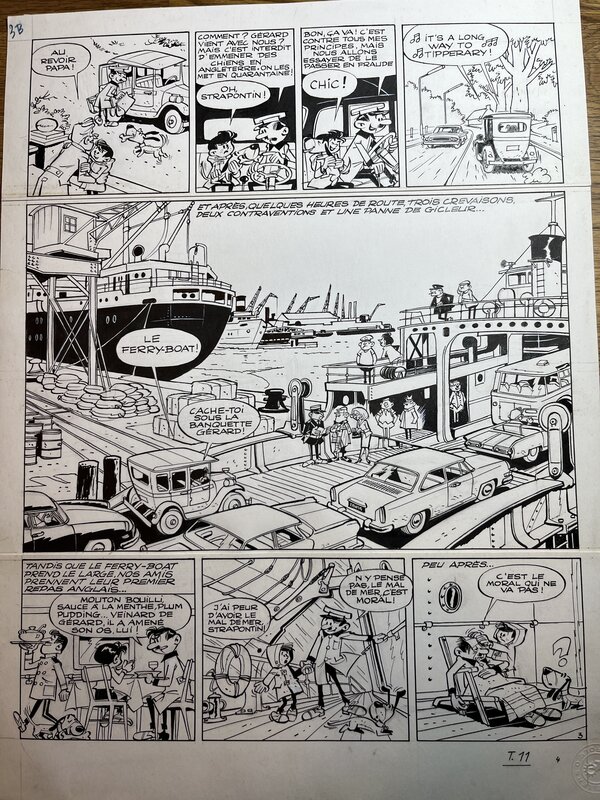 En vente - Strapontin par Berck - Planche originale