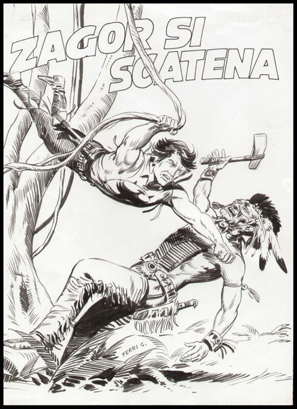 ZAGOR par Fergal, Gallieno FERRI - Couverture originale