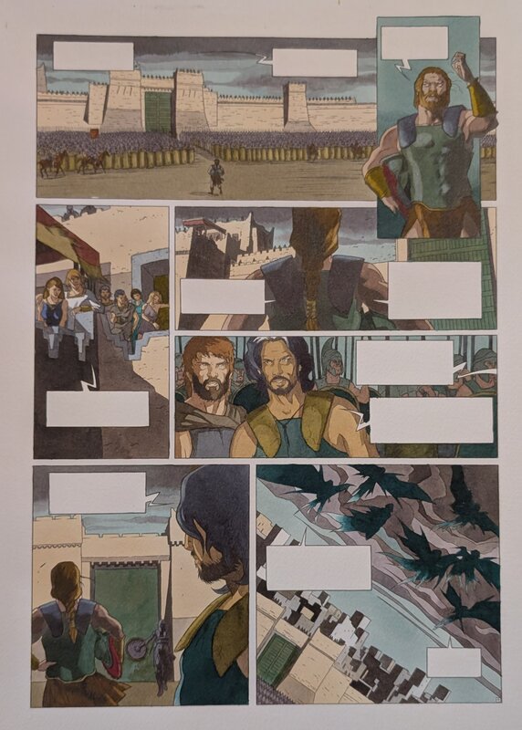 Dina Kathelyn, Dean Yazghi, La guerre des dieux - planche 11 - Color guide