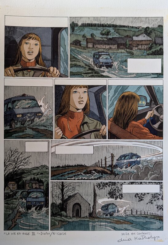 Dina Kathelyn, Viviane Nicaise, La vie en rose 3 - planche 34 - Mise en couleur