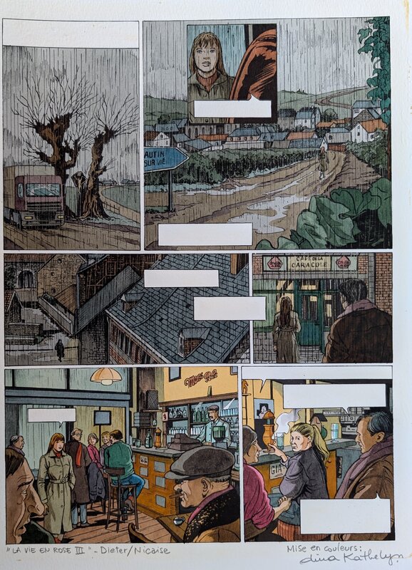 Dina Kathelyn, Viviane Nicaise, La vie en rose 3 - planche 30 - Mise en couleur