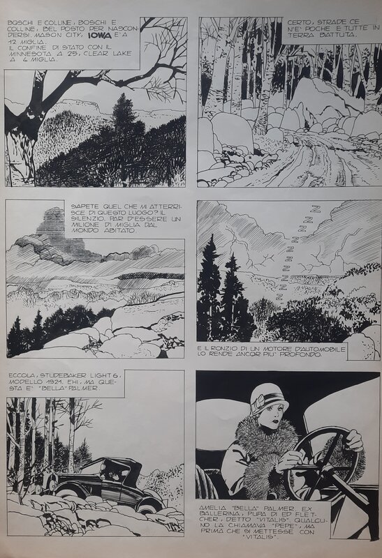 Attilio Micheluzzi, Air Mail : la blonde et le pilote - Planche originale