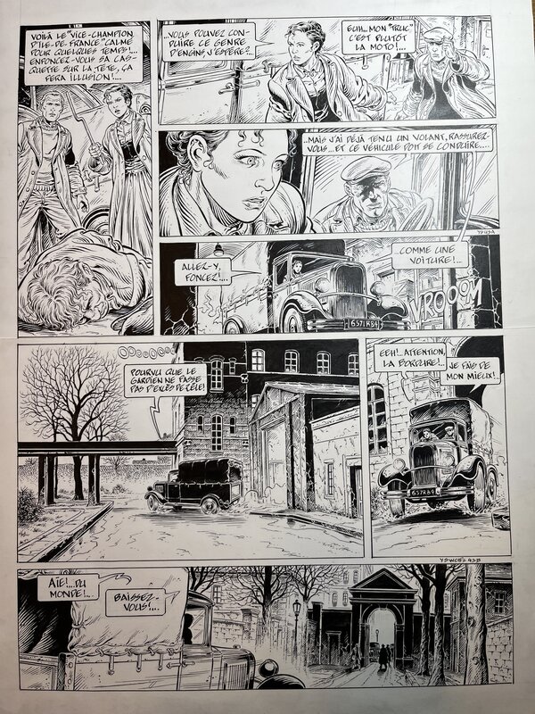 En vente - Yves Swolfs, Le prince de la nuit - le journal Maximilien - Planche originale