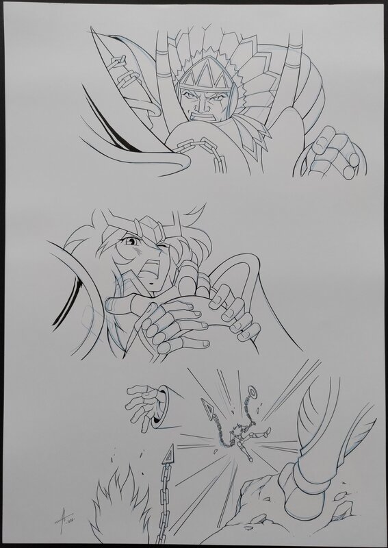 Jérôme Alquié, Case originales Saint Seiya tome 2 - Planche originale
