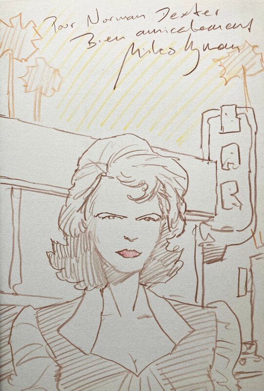 Le dalhia noir by Miles Hyman - Sketch