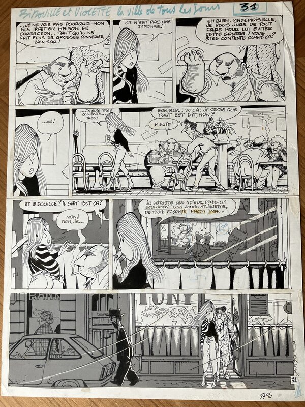 Bernard Hislaire, Bidouille et Violette, La ville de tous les jours - Planche originale