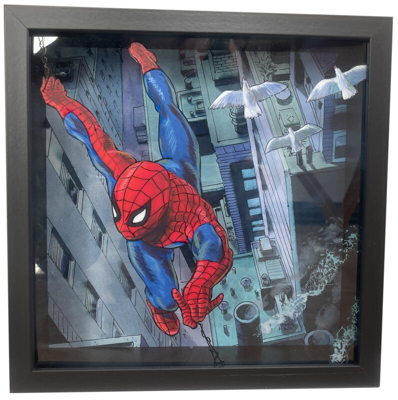 En vente - Marc Rouchairoles, Spiderman en relief d'après Gil Kane - Œuvre originale