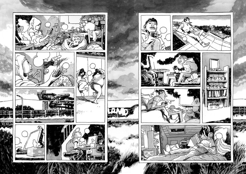 Cyrille Pomès - Moon pages 22-23 - Comic Strip