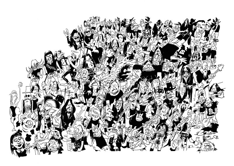 For sale - Johann Guyot, Couverture welcome to hell(fest) - Original Cover