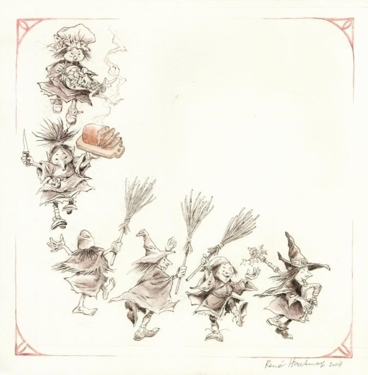 Hausman - Joyeux cake des sorciers - Original Illustration