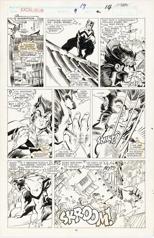 Rick Leonardi, Al Milgrom, Rick Leonardi - Excalibur #19 p14 - Planche originale