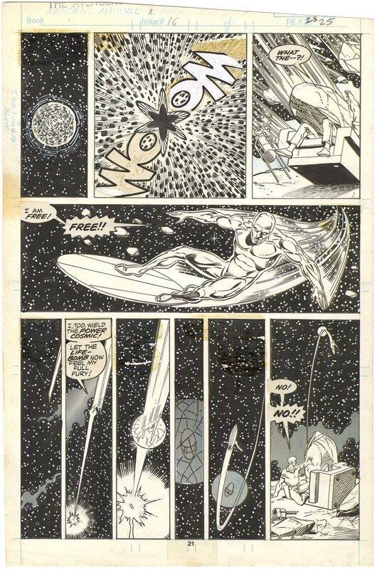 En vente - Marshall Rogers, Bob Layton, Avengers Annual #16 p21 - Planche originale