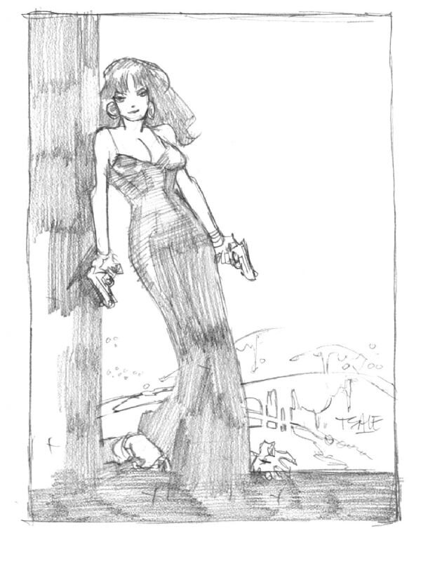 Femme Fatale Prelim by Tim Sale - Original Illustration