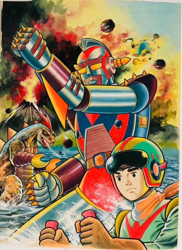 Isao Narisawa, Super Robot Iron God - Illustration originale