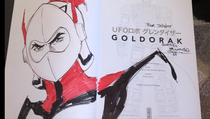 Actarus, Goldorak par Brice Cossu, Alexis Sentenac - Dédicace
