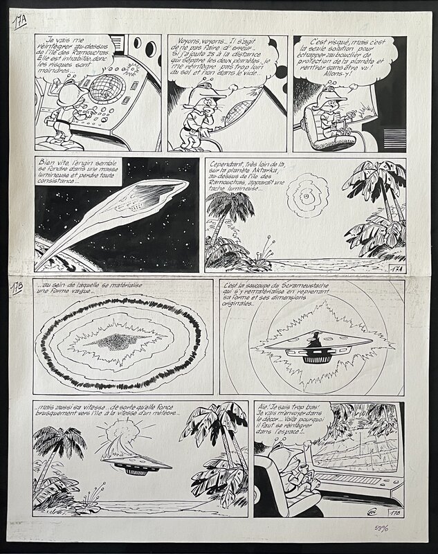 Gos, Le Scrameustache, Le Continent des deux Lunes - Planche originale