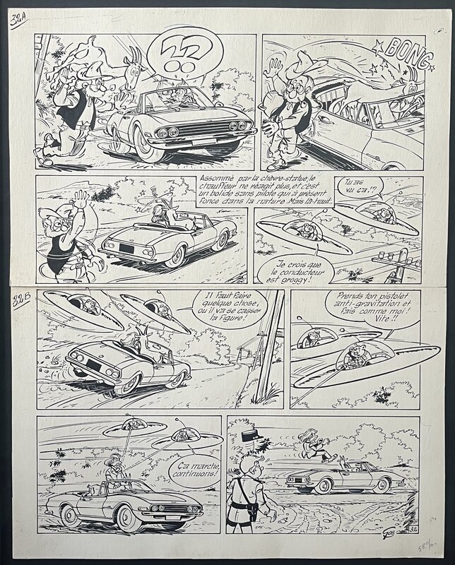 Gos, Le Scrameustache, Les Galaxiens - Planche originale