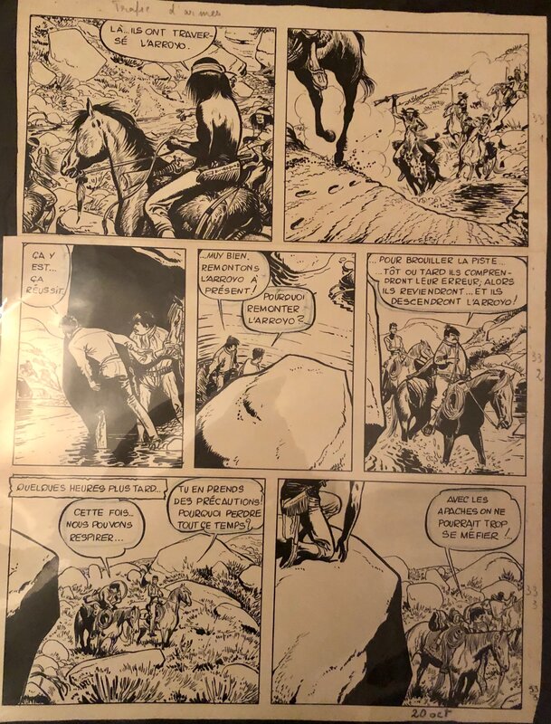 En vente - Jerry Spring de Jijé Planche 33 du quatrieme album 