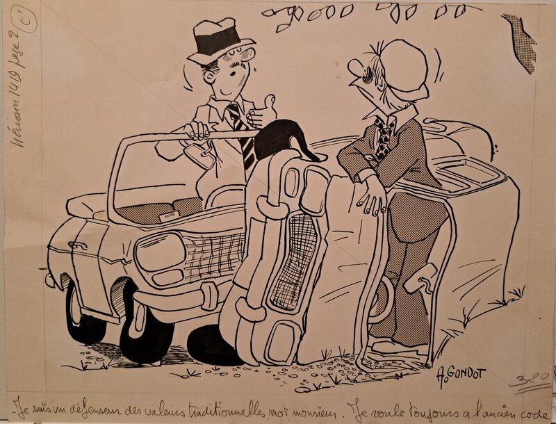 Le code by André Gondot - Original Illustration