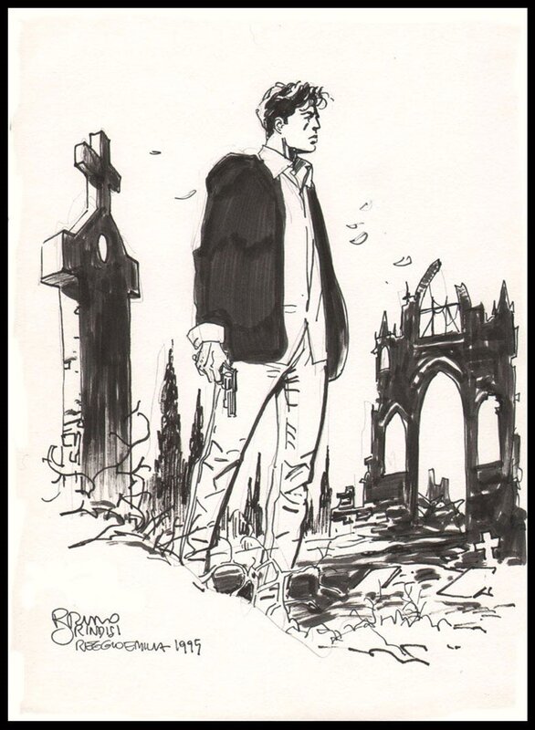 Dylan DOG by Bruno Brindisi - Original Illustration