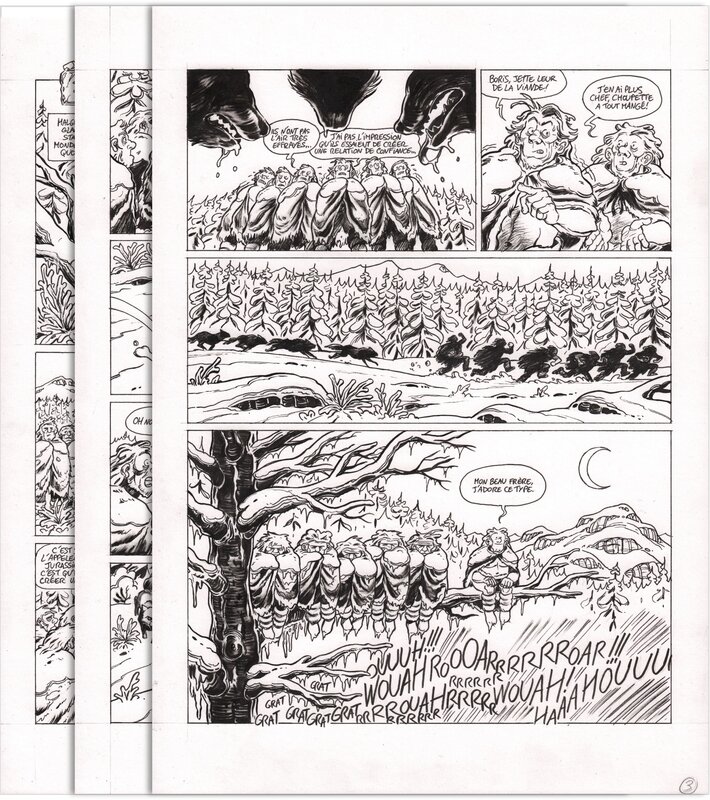 Camille Prieur, Vincent Malgras, Evolution : Le Loup - Fluide Glacial #528, p.60-61-62 - Planche originale