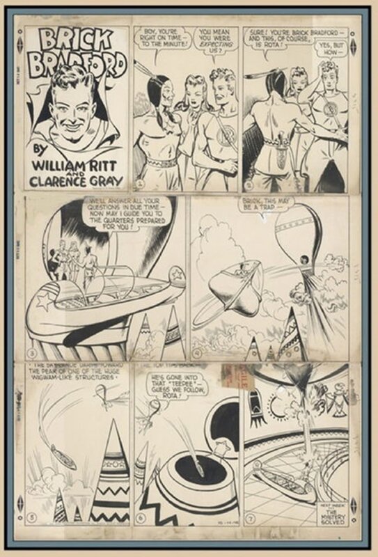 Brick BRADFORD 1945 by Clarence Gray - Comic Strip