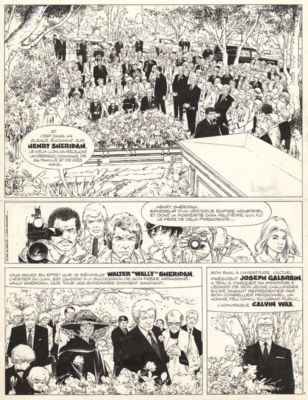 William Vance, Jean Van Hamme, XIII - Rouge total - T5 p1 - Planche originale
