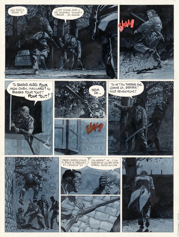 En vente - Lune de guerre par Hermann - Planche originale