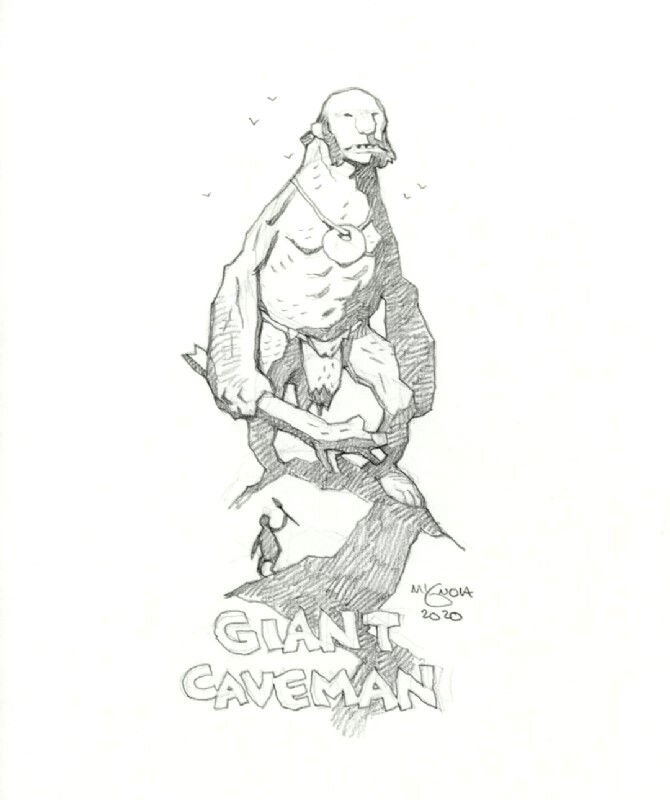 Giant Caveman by Mike Mignola - Original Illustration