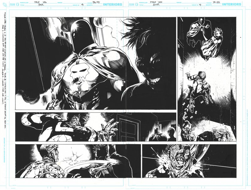 Philip Tan, Jonathan Glapion, Batman and Robin (Volume 1) #4 Pages 4 & 5 DPS Original Art - Comic Strip
