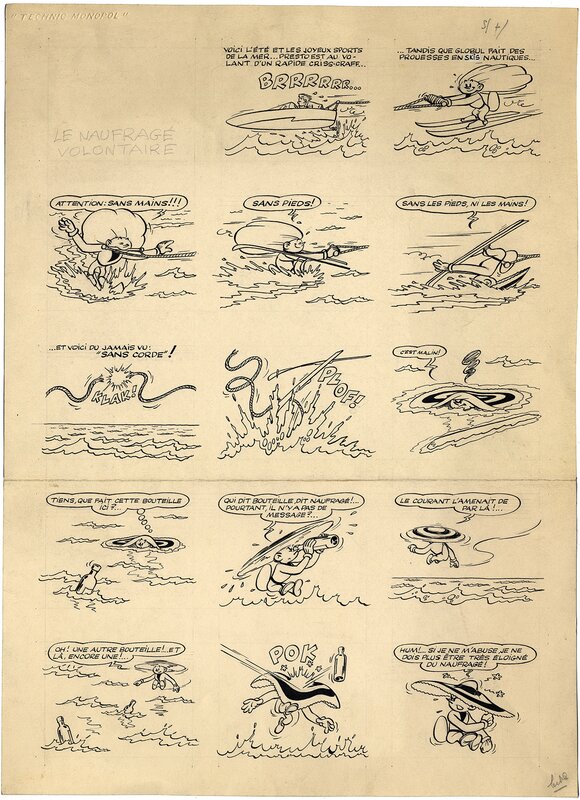 Tibet, Globul le petit Martien dans Tintin journal belge no 31 de 1956 - Comic Strip