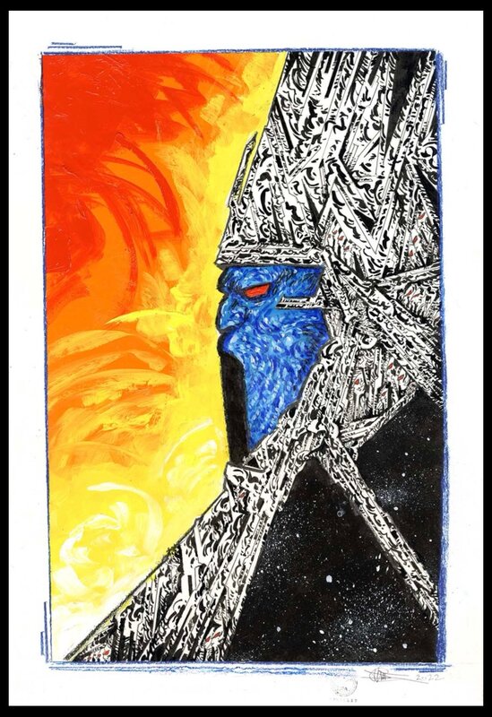 2022 - Druillet - Masque hurlant - Illustration originale