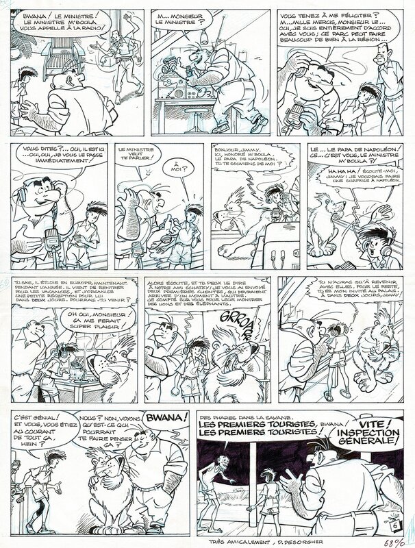 Daniël Desorgher, Stephen Desberg, Jimmy Tousseul : Le crépuscule blanc - Planche originale - Planche originale