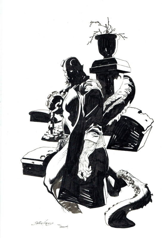 Hellboy par Tom Grindberg - Illustration originale