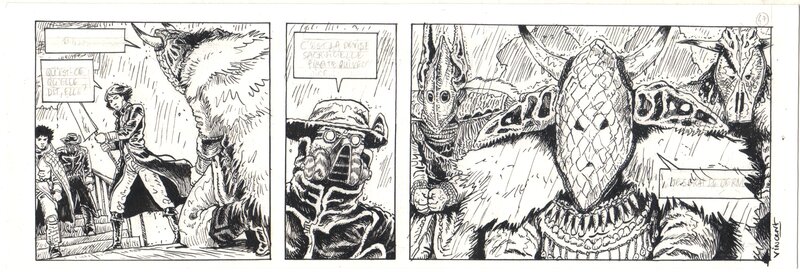 En vente - Vincent Perriot - Negalyod tome 1 Strip inédit - Planche originale
