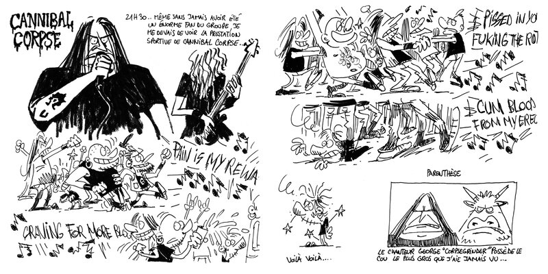 For sale - Johann Guyot, Cannibal corpse hellfest - Comic Strip