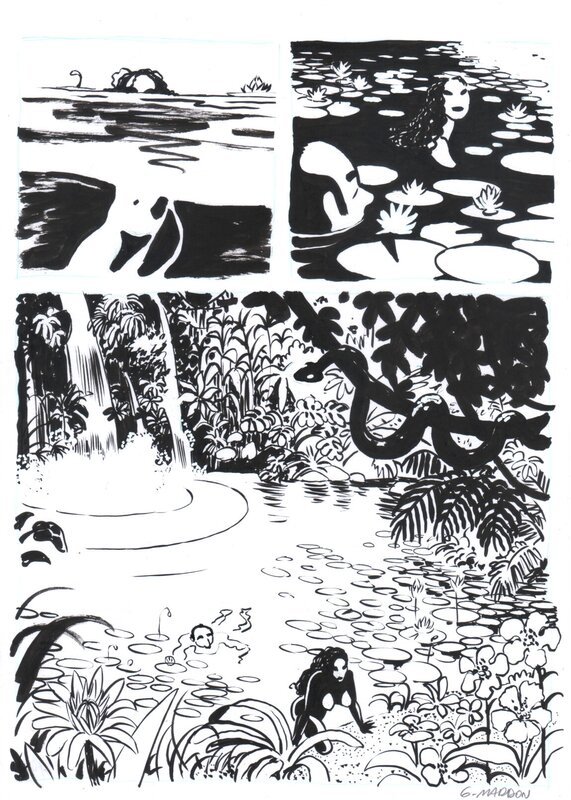 En vente - Grégory Mardon - l'échappée p195 - Planche originale