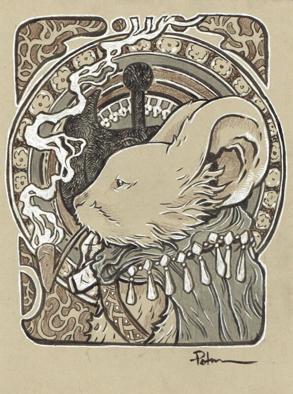 David Petersen, Art Nouveau Celanawe Commission - Illustration originale