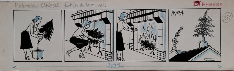 Mary, Jean Blondeau, Mlle Cabriole fait feu de tout bois - Comic Strip